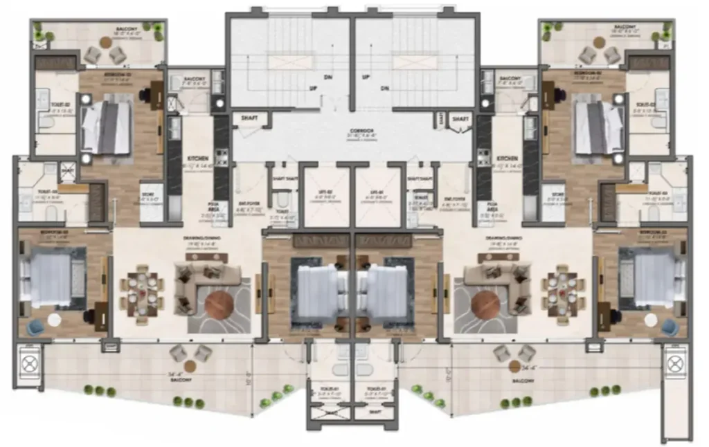 Arvindam 3bhk Plan